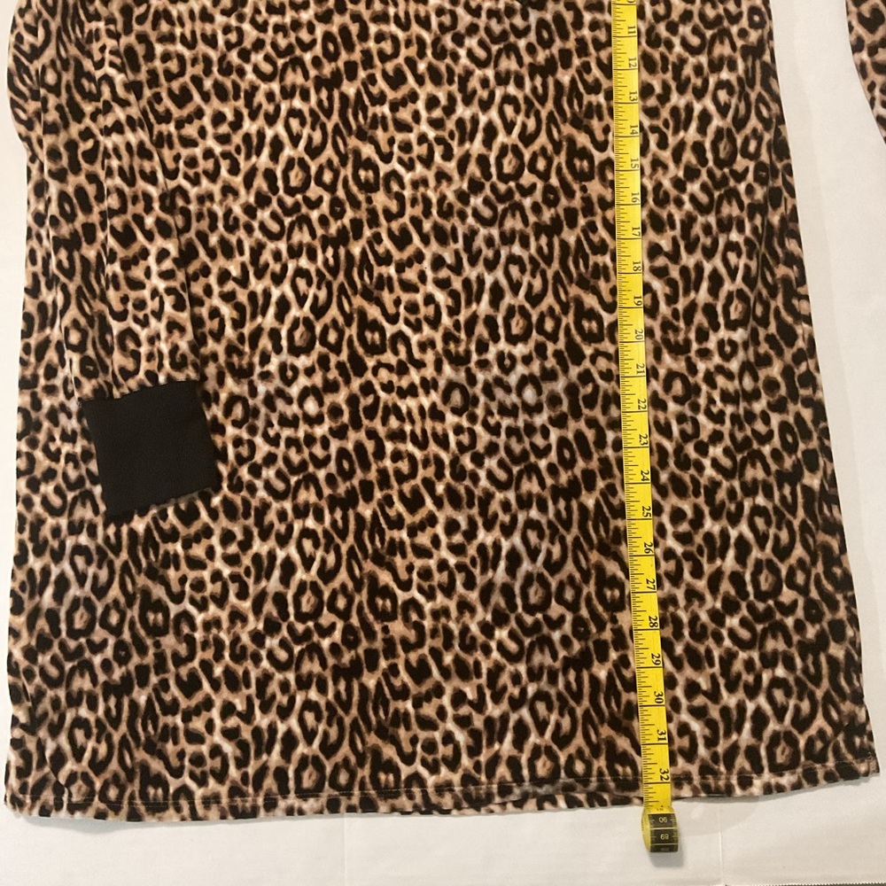 Betsey Johnson Fleece Hoodie Lounge Dress Leopard‎ Print - Picture 3 of 9